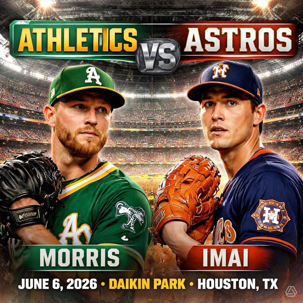 June 6th, 2026 GAME PREVIEW: Oakland Athletics vs. Houston Astros analysis, best bets, prediction and odds
