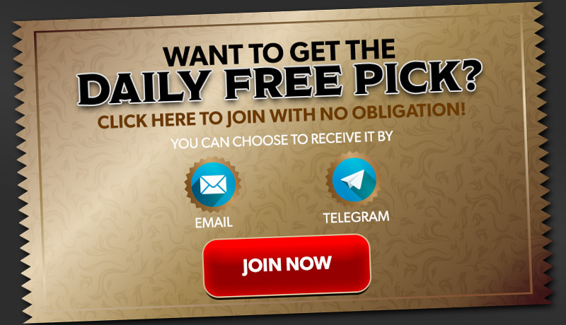 Get our daily free pick by email, telegram or both!!!